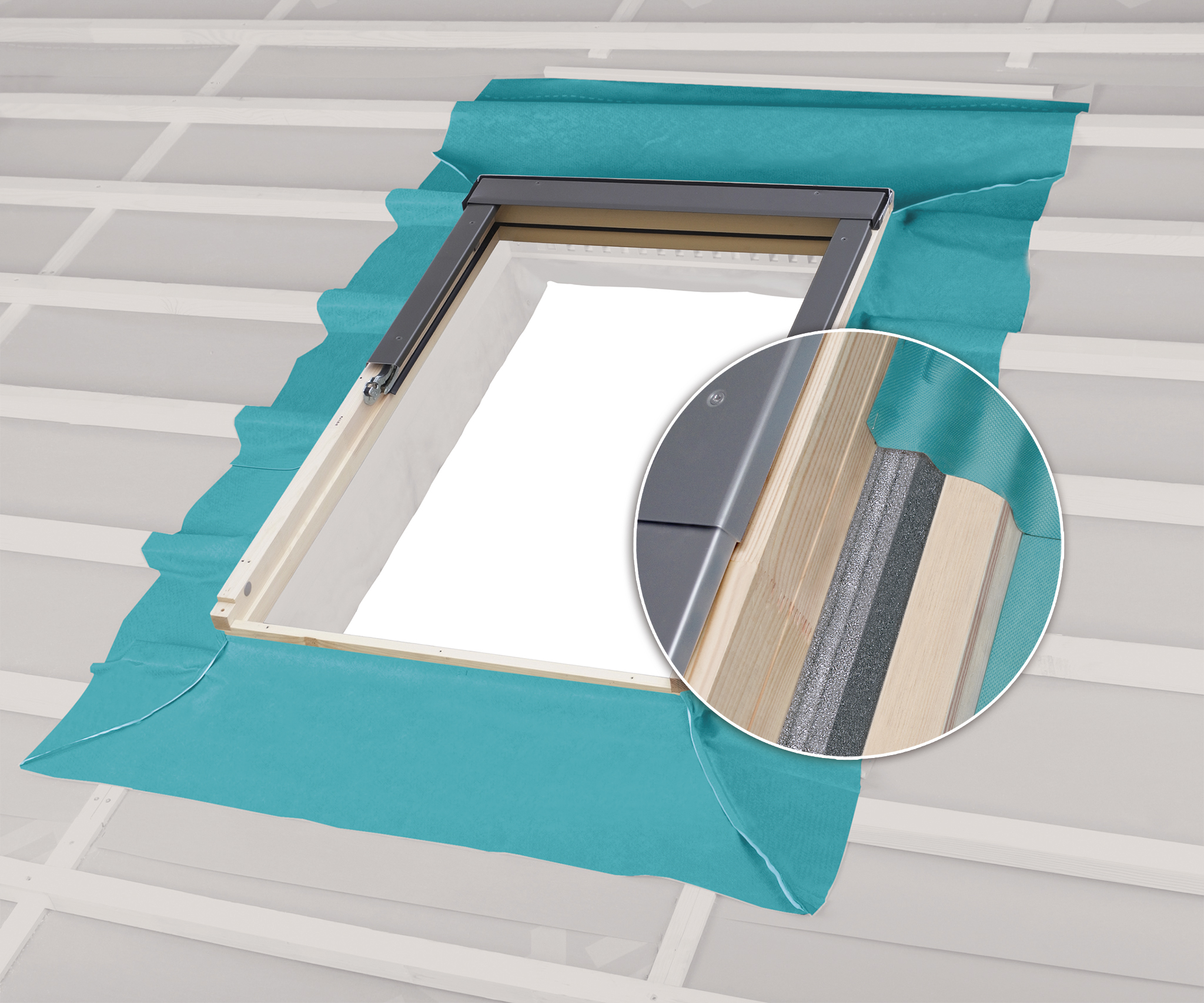 Collerette de sous-toiture + cadre isolant XDP Thermo